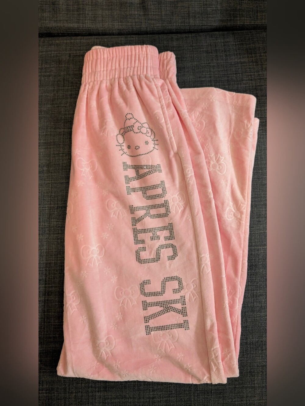 Sanrio Light Pink Hello Kitty Pants with Rhinestone Accent